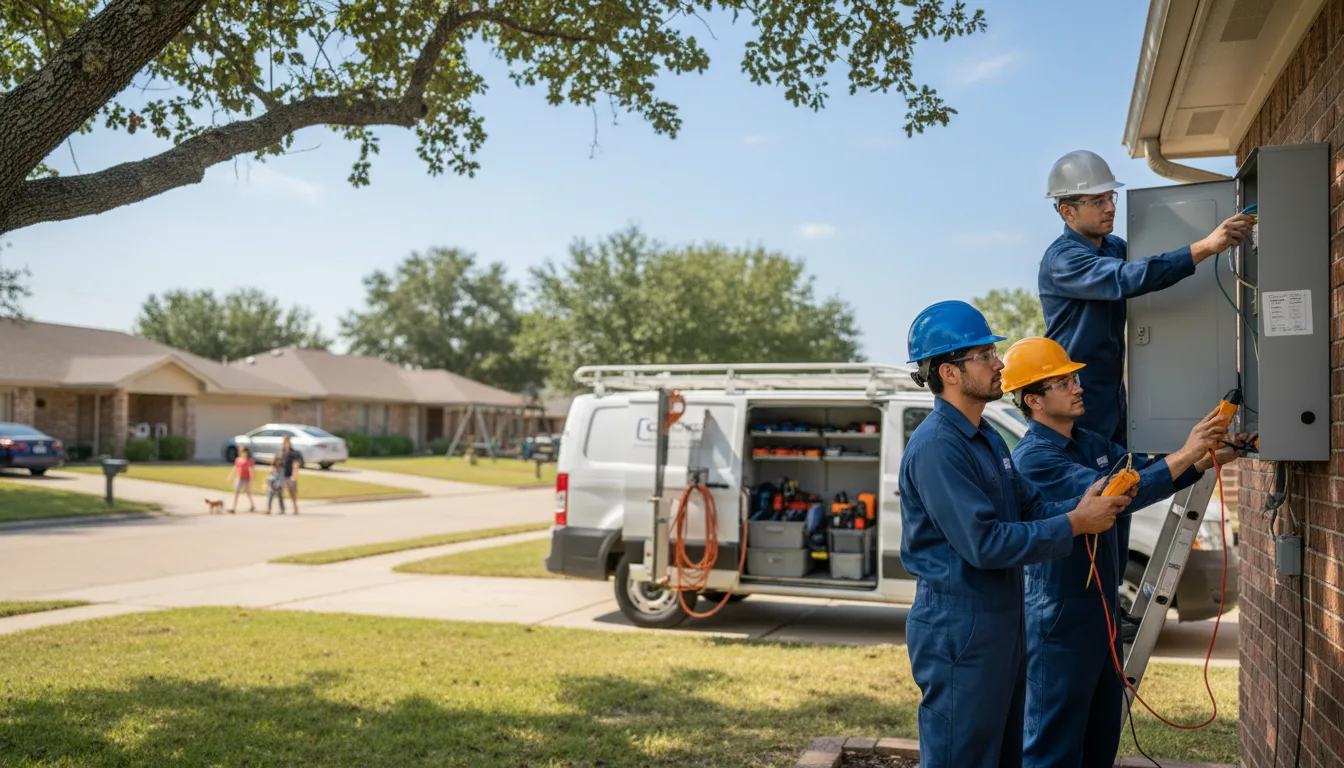 Certified electrician providing emergency electrical services in Brownfield, TX
